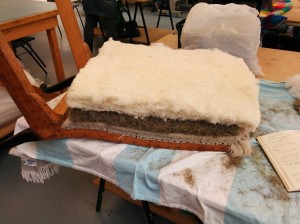 Traditional upholstery chair back